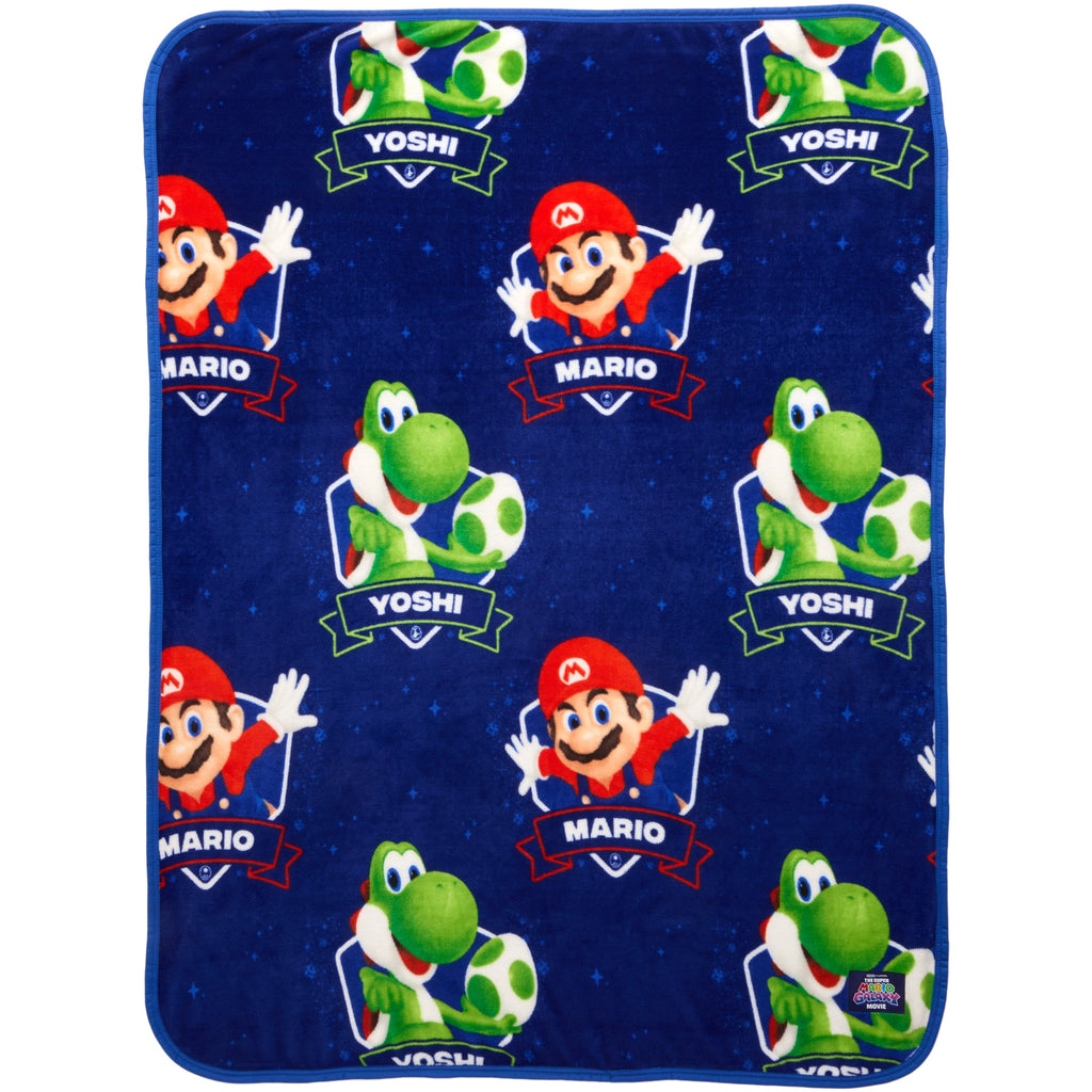 Lightweight Warm Galaxy Movie Kids Blue Print Fleece Throw Blanket, 46 x 60 - Luxury Knitted Decorative Throw Blanket with Fringes - Default Title