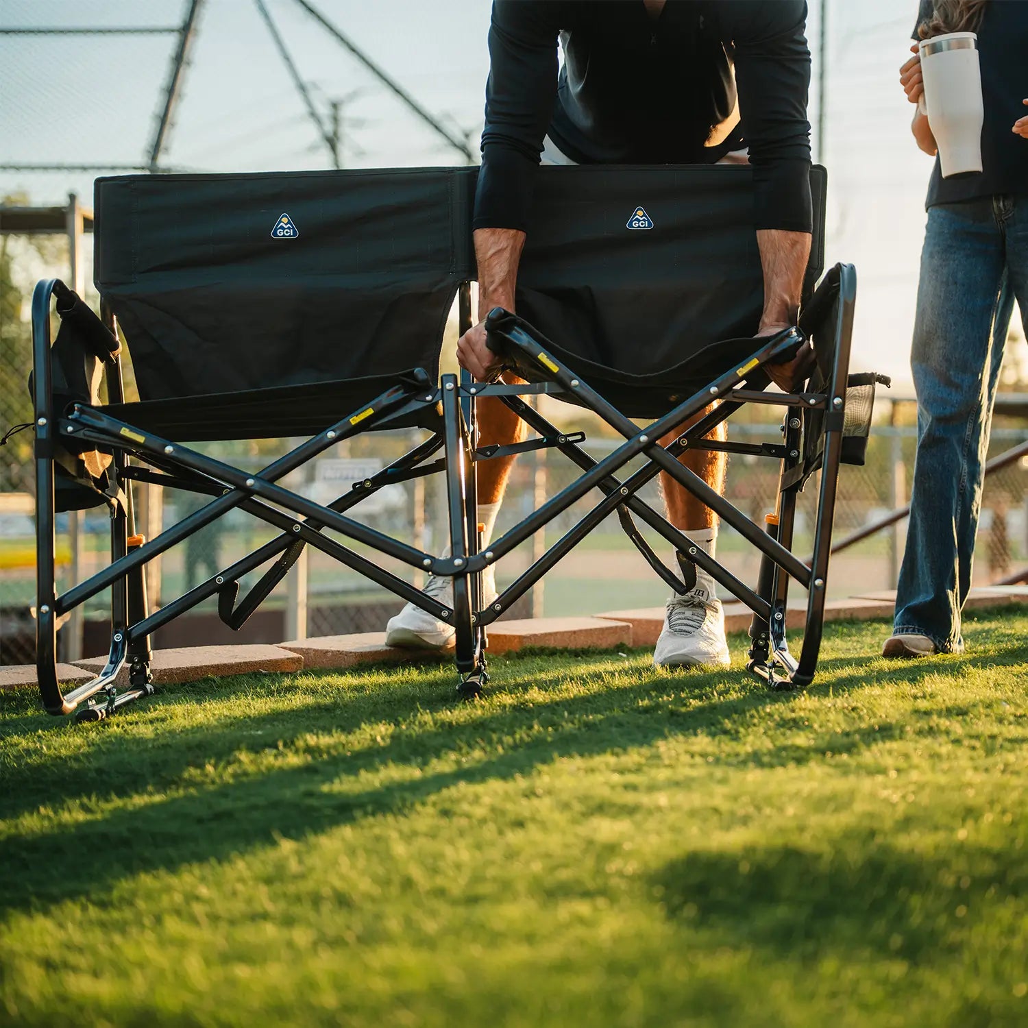Patented Spring-Action Tandem Rocker - Choice 227 - Patented Spring-Action Rocking Chair for Camping Detail