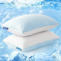 Decorative Plump 2 Pack Cooling Pillow for Sleeping, Memory Foam Pillows Cool Bed Pillows Hotel Reversible Pillow with Washable Remova... - Ergonomic Memory Foam Pillow for Neck Pain Support - Default Title