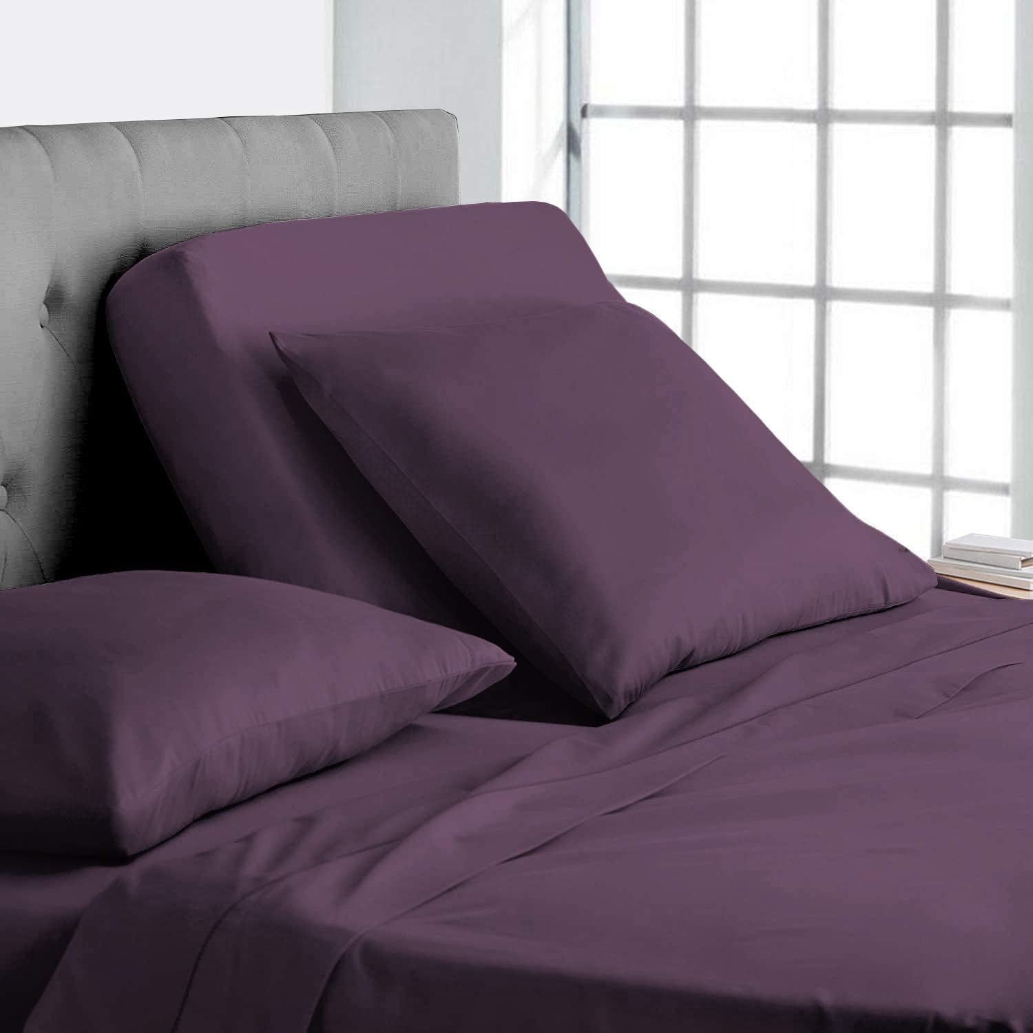 Premium Egyptian Cotton Top Split-King: Adjustable King Bed Sheets - Bed Sheet Set - 100% Egyptian Cotton - 800 Thread Count - 15 Inch Deep P... - Luxury Bed Sheet Set with Deep Pockets - Default Title