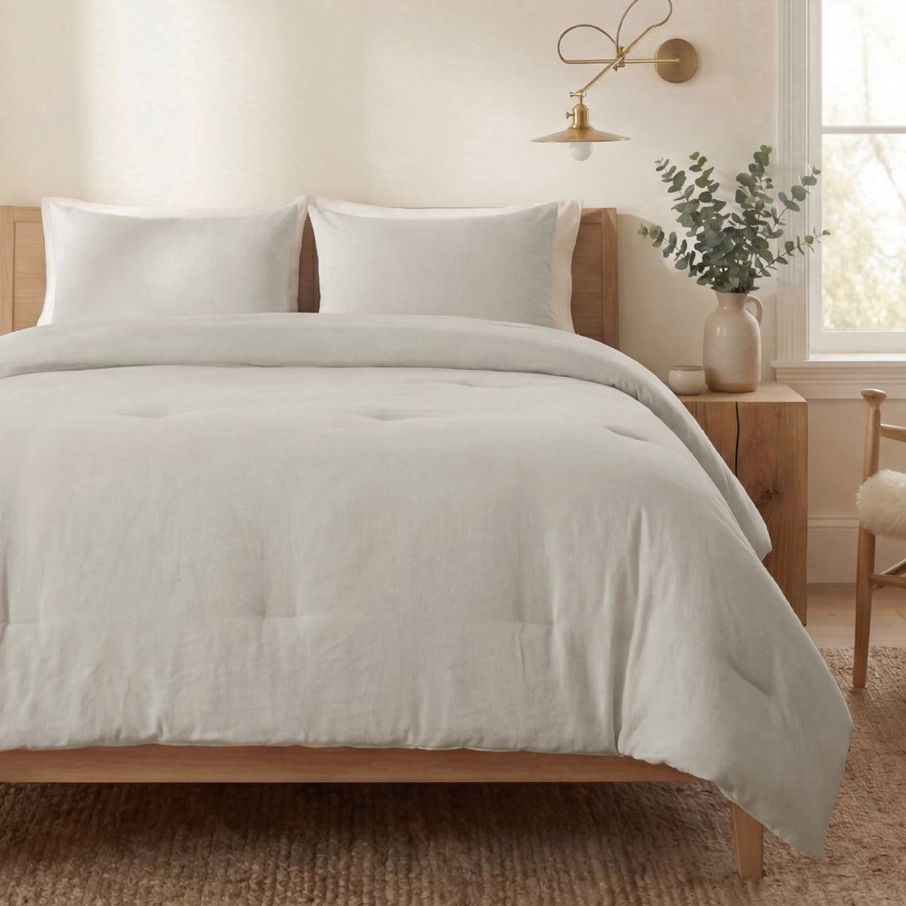 Fluffy Down Alternative 3 Pieces Queen Comforter Bedding Set, Beige Bed Comforter Set for All Seasons, 1 Lightweight Prewashed Comforter and ... - Hypoallergenic Ultra-Fluffy Quilt for Winter - Default Title
