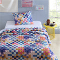 Hypoallergenic Cloud 2-Piece Textured Multi-Check Comforter Set, Twin/TwinXL - All-Season Down Alternative Comforter Insert - Default Title