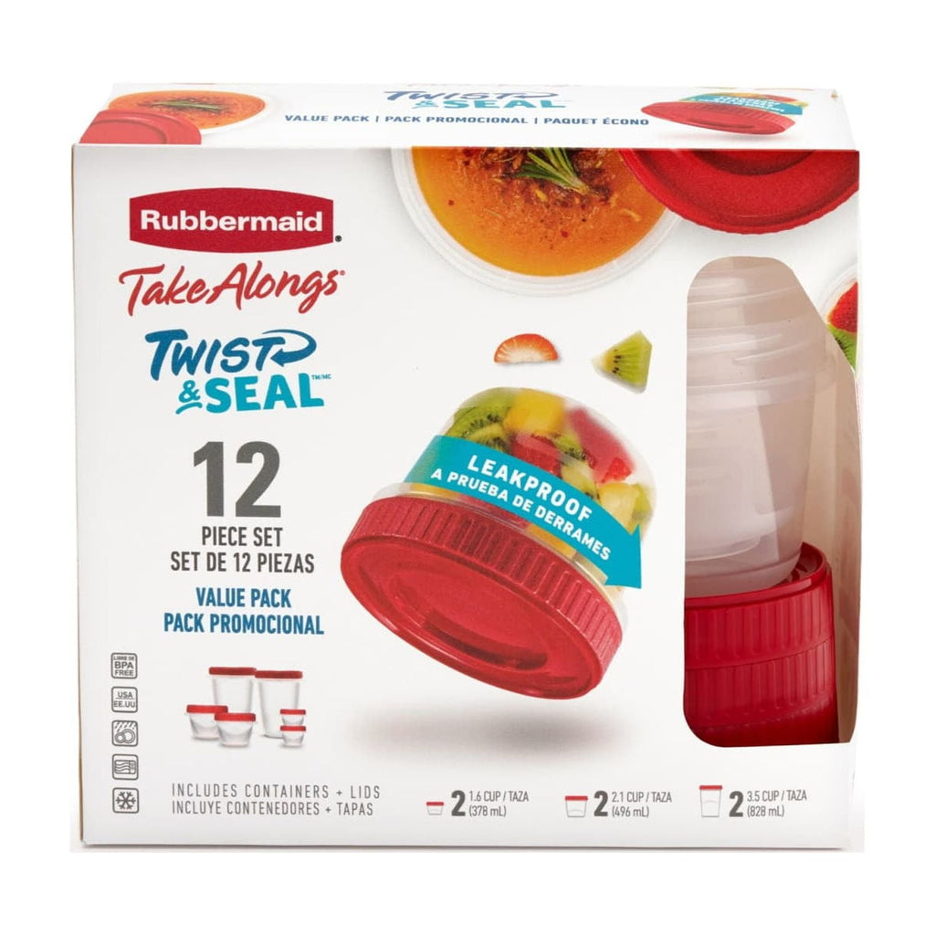 Playful Geometric 12 Piece Food Storage Set, Red - Deliciously Soft Cupcake Sensory Glob - Default Title