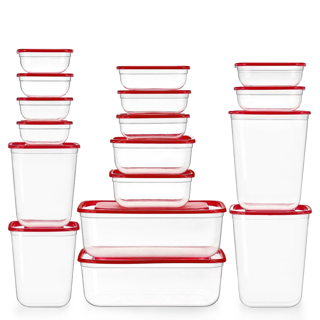 Sweet Treat Shaped 34 Pieces Meal Prep Containers, 7-Size ，Plastic Food Storage Containers with Lids for Lunch,Leftover - Deliciously Soft Cupcake Sensory Glob - Default Title