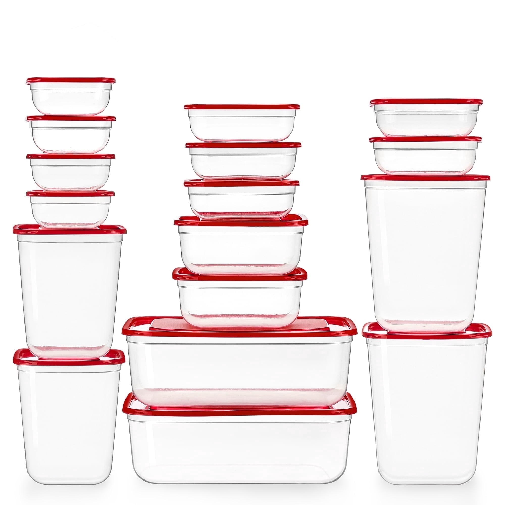 Sweet Treat Shaped 34 Pieces Meal Prep Containers, 7-Size ，Plastic Food Storage Containers with Lids for Lunch,Leftover - Deliciously Soft Cupcake Sensory Glob - Default Title