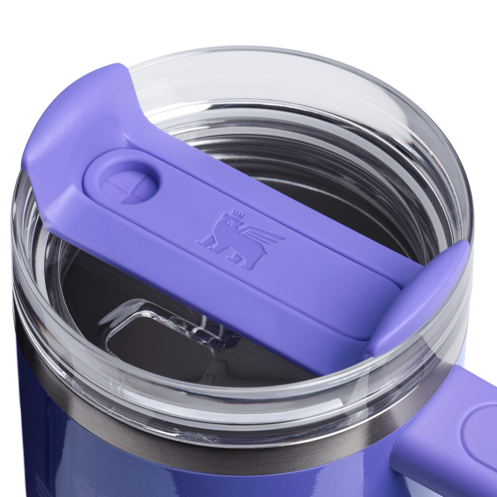 Double-Wall Vacuum The Quencher H2.O Flowstate Tumbler with Handle | Stanley Create D309N - Double-Wall Vacuum Insulated Travel Tumbler with Straw Detail
