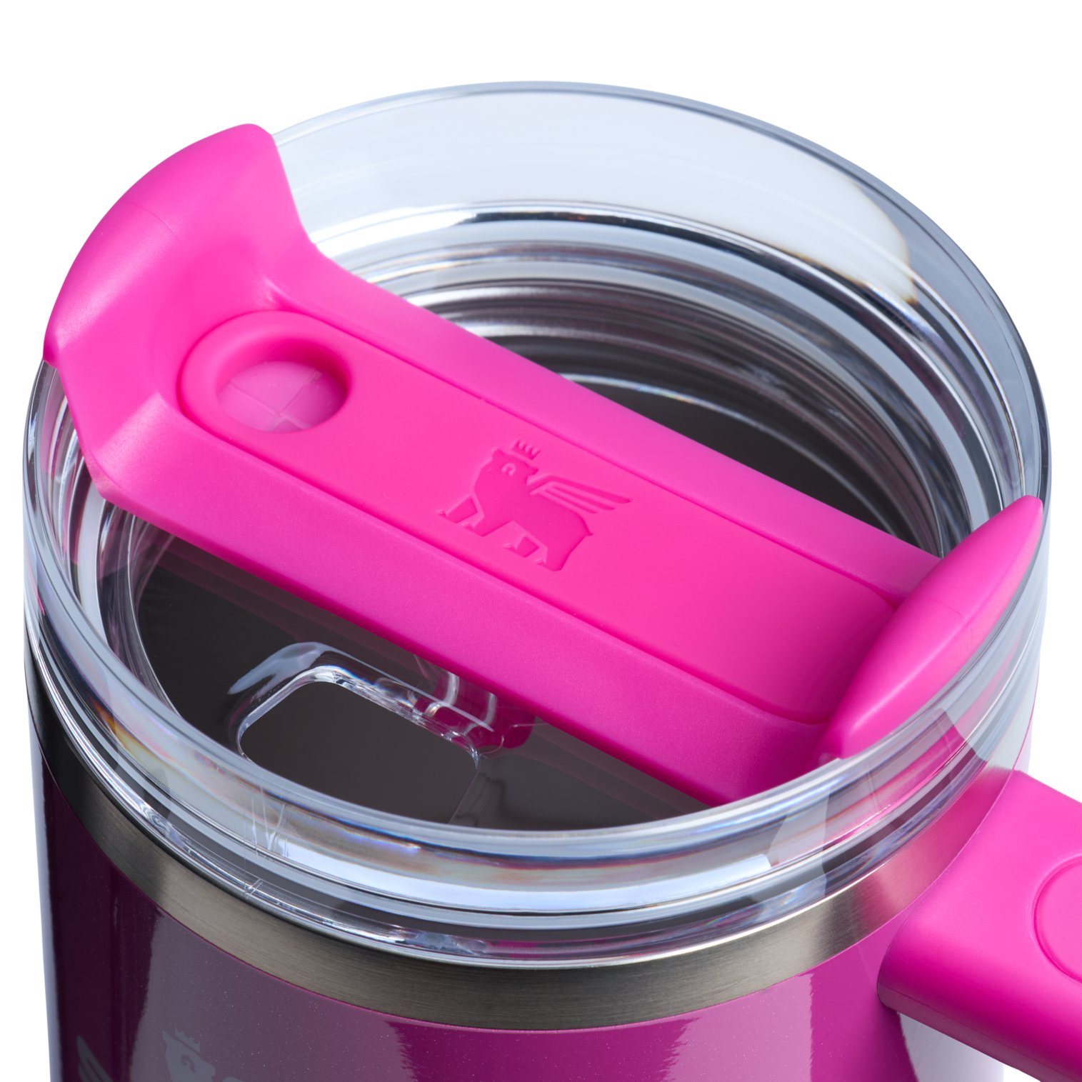 Double-Wall Vacuum The Quencher H2.O Flowstate Tumbler with Handle | Stanley Create D309N - Double-Wall Vacuum Insulated Travel Tumbler with Straw Detail