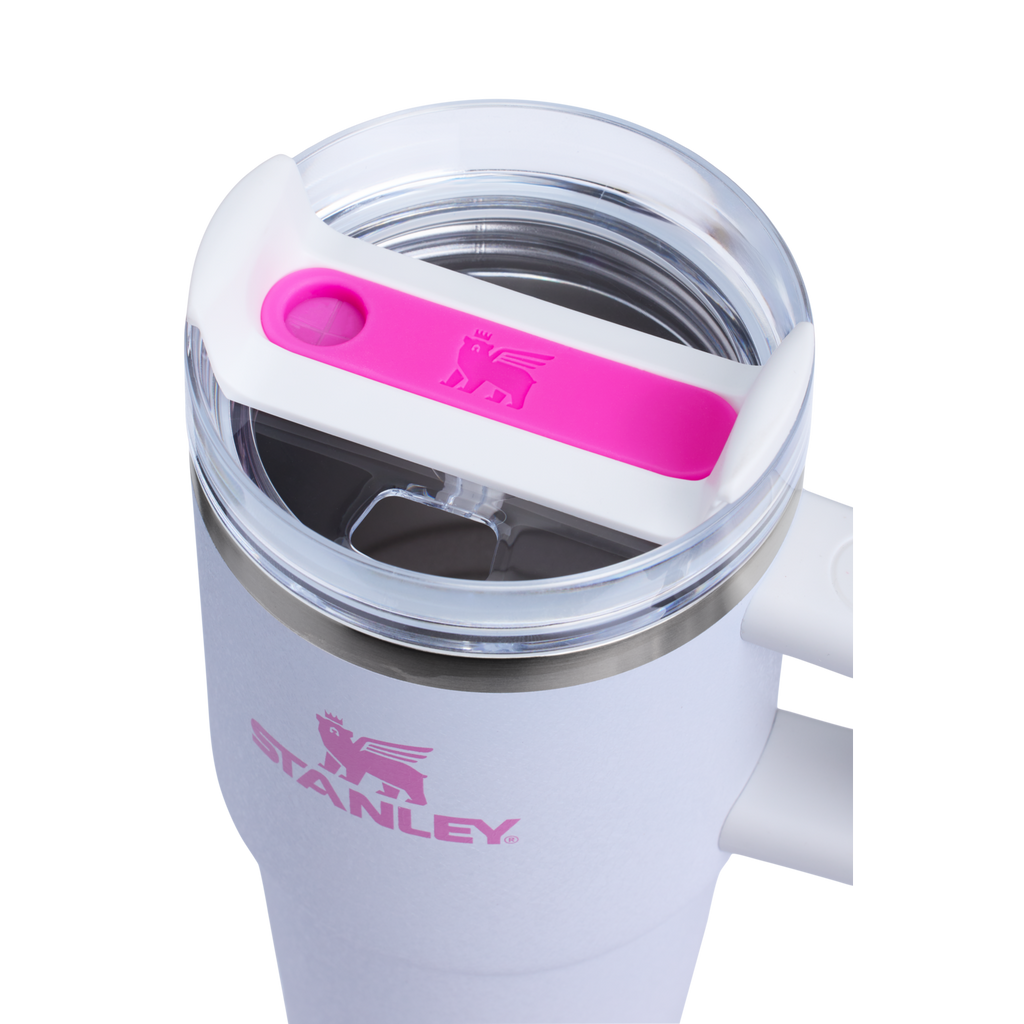 Double-Wall Vacuum The Quencher H2.O Flowstate Tumbler with Handle | Stanley Create D309N - Double-Wall Vacuum Insulated Travel Tumbler with Straw Detail