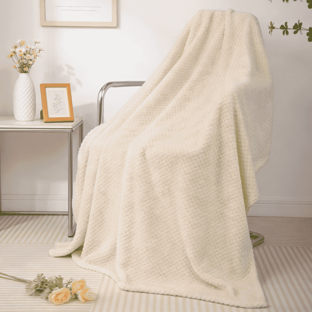 Super Soft Flannel Ultra Soft Throw Blanket, Warm Cozy Blankets for Couch Bed Chair, Breathable and Lightweight Blankets for All Seasons... - Super Soft Reversible Sherpa Flannel Blanket - Default Title