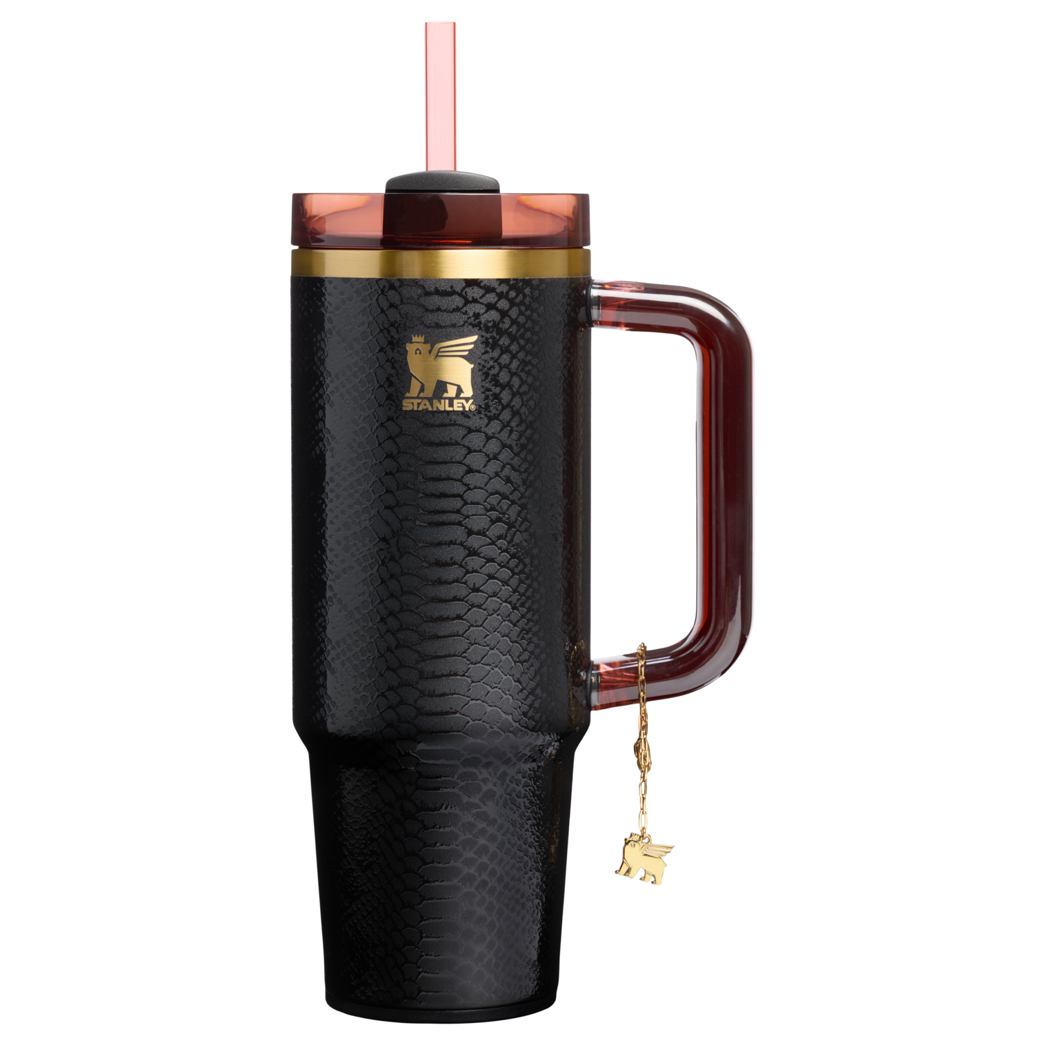 Double-Wall Vacuum The Quencher Luxe H2.0 Flowstate Tumbler D171F - FlowState 3-Position Lid Insulated Travel Mug - Black Snakeskin