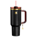 Insulated Travel The Quencher Luxe H2.0 Flowstate Tumbler D170A - 40oz Large Capacity Car-Cup Friendly Quencher - Black Snakeskin