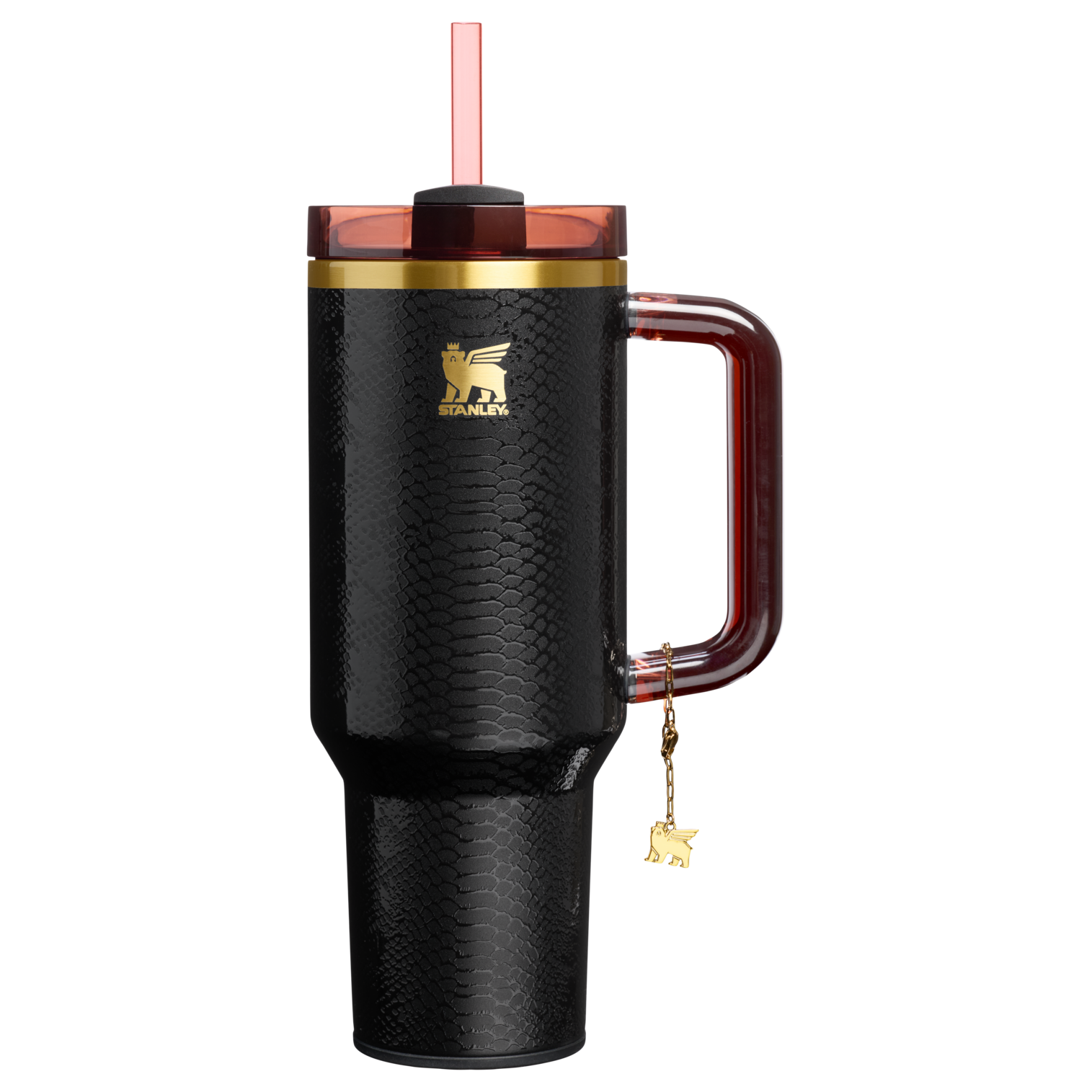Insulated Travel The Quencher Luxe H2.0 Flowstate Tumbler D170A - 40oz Large Capacity Car-Cup Friendly Quencher - Black Snakeskin