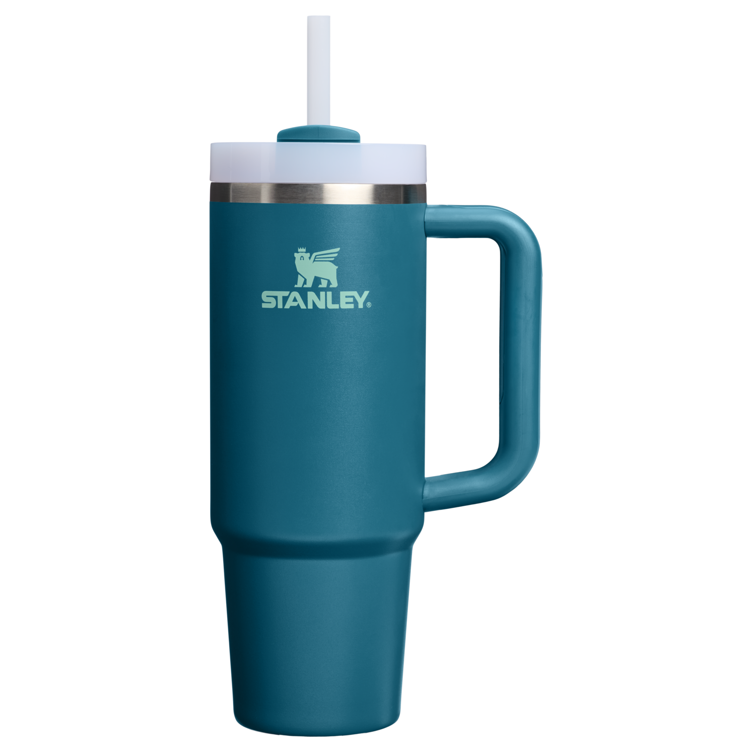 Double-Wall Vacuum The Quencher H2.0 Flowstate Tumbler | Stanley Create D331C - Double-Wall Vacuum Insulated Travel Tumbler with Straw - Coastal Teal