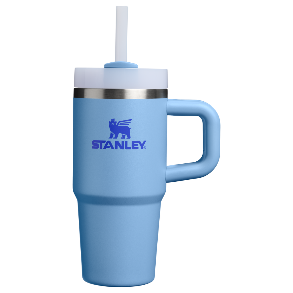 Splash-Resistant FlowState The Quencher H2.O Flowstate Tumbler | Stanley Create D291F - 40oz Large Capacity Car-Cup Friendly Quencher - Blue Sky