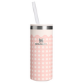 Premium All-Weather The Everyday Slim Can Cooler Cup D350R - Julienne Series Portable Picnic Chiller Tote - Rose Quartz Rattan