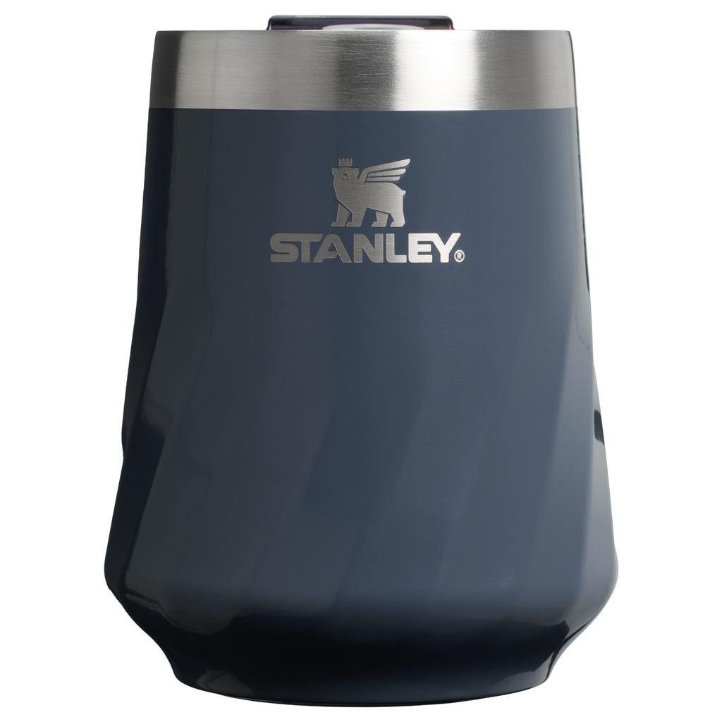 Vacuum Insulated Wine The Textured Reserve Wine Tumbler D141Z - Shatterproof Flavor-Preserving Cocktail Tumbler with Lid - Twilight Gloss