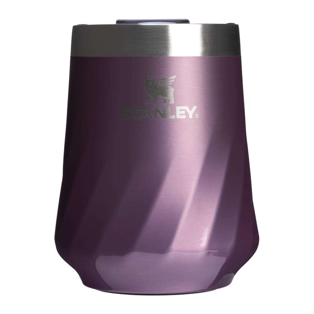 Vacuum Insulated Wine The Textured Reserve Wine Tumbler D141Z - Shatterproof Flavor-Preserving Cocktail Tumbler with Lid - Wisteria Shine