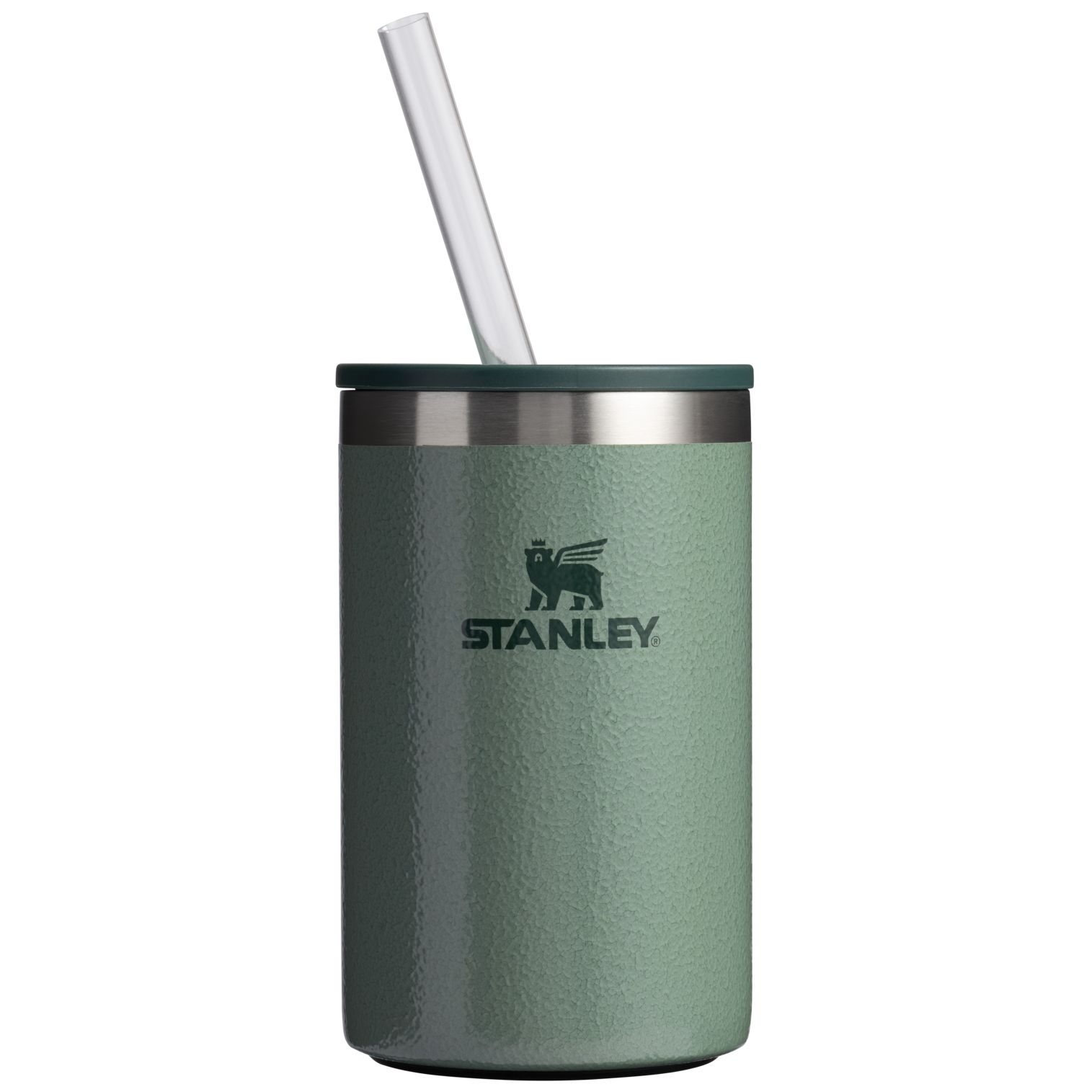 Portable Mini The Everyday Can Cooler Cup | Stanley Create D313H - Heavy-Duty Ice-Retention Food & Beverage Carrier - Hammertone Green
