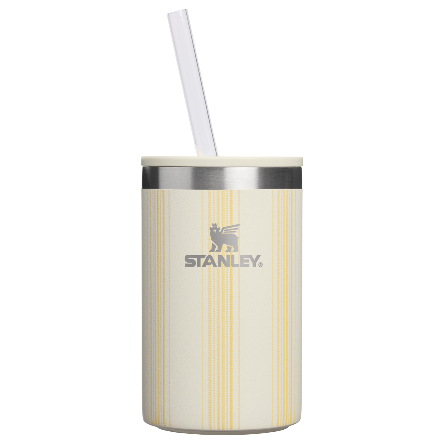 Portable Mini The Everyday Can Cooler Cup D353P - Compact All-Weather Soft-Sided Cooler Backpack - Cream Picnic Stripe