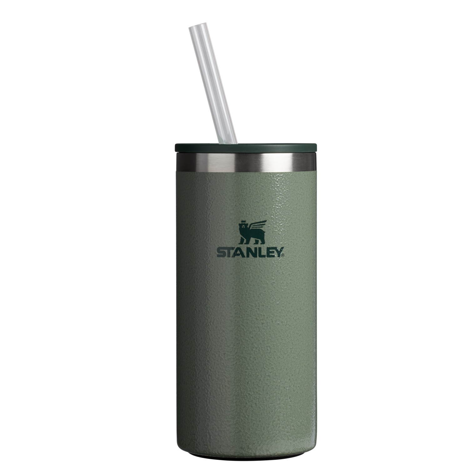 Ice-Retention The Everyday Tall Can Cooler Cup D117J - Julienne Series Portable Picnic Chiller Tote - Hammertone Green