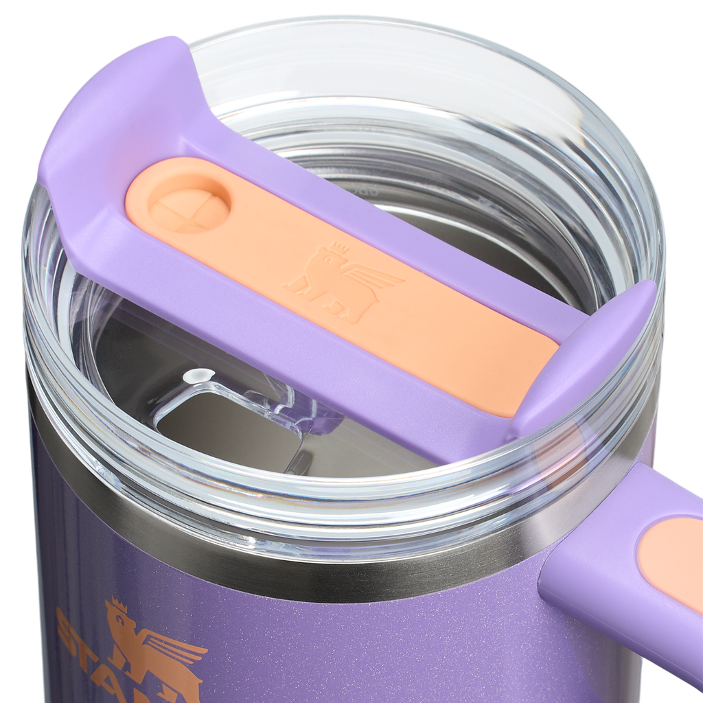 Double-Wall Vacuum The Quencher H2.O Flowstate Tumbler with Handle | Stanley Create D309N - Double-Wall Vacuum Insulated Travel Tumbler with Straw Detail