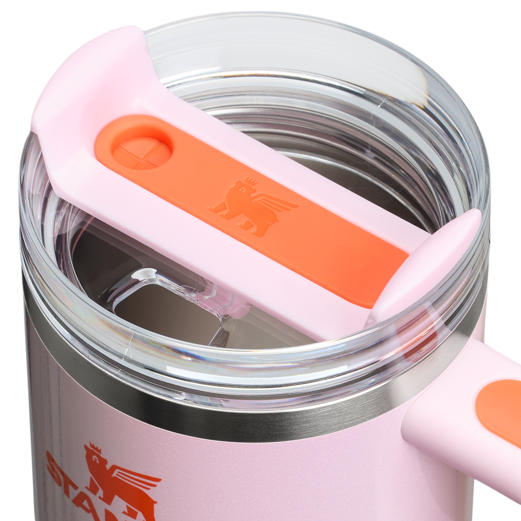 Double-Wall Vacuum The Quencher H2.O Flowstate Tumbler with Handle | Stanley Create D309N - Double-Wall Vacuum Insulated Travel Tumbler with Straw Detail