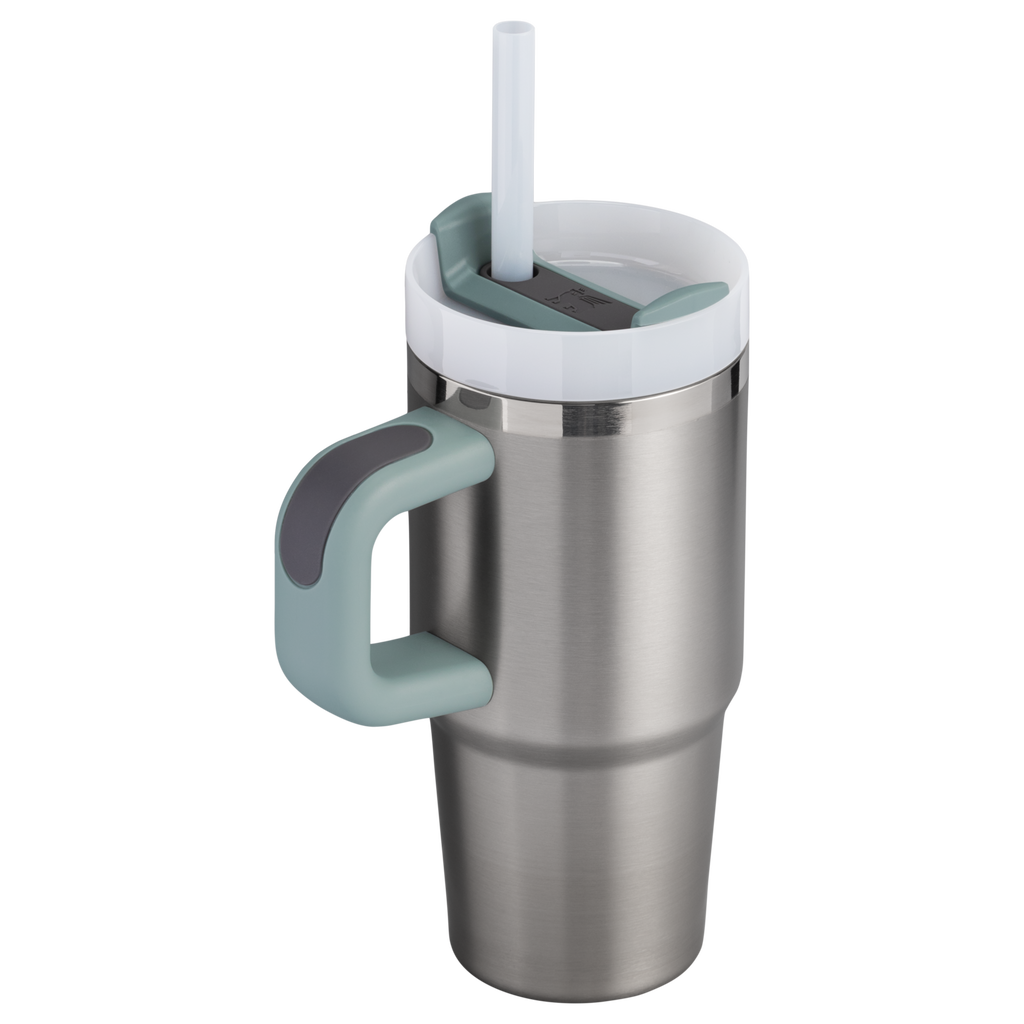 Splash-Resistant FlowState The Quencher H2.O Flowstate Tumbler D068Z - Double-Wall Vacuum Insulated Travel Tumbler with Straw Detail