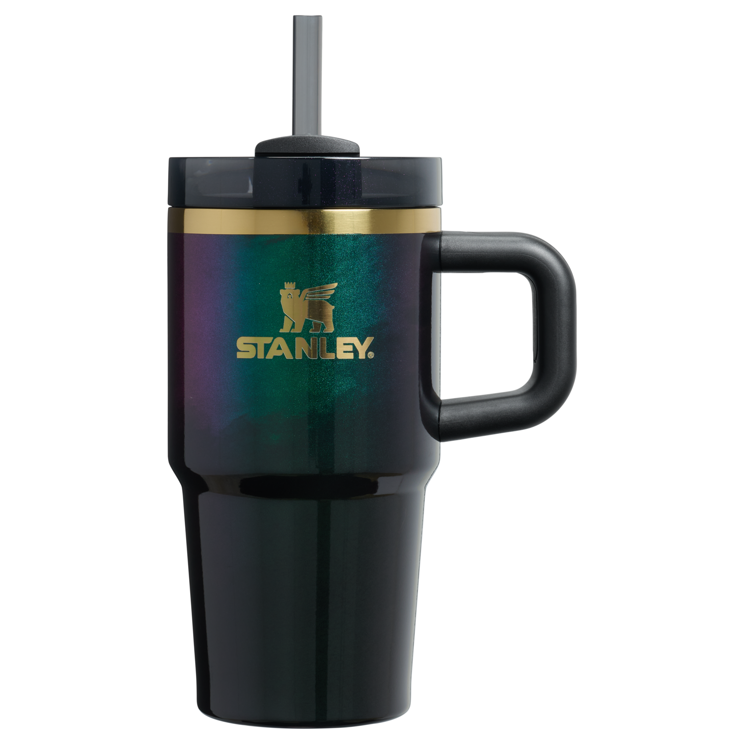Splash-Resistant FlowState The Wicked for Good Quencher H2.0 Flowstate Tumbler D247R - FlowState 3-Position Lid Insulated Travel Mug - Elphaba For Good