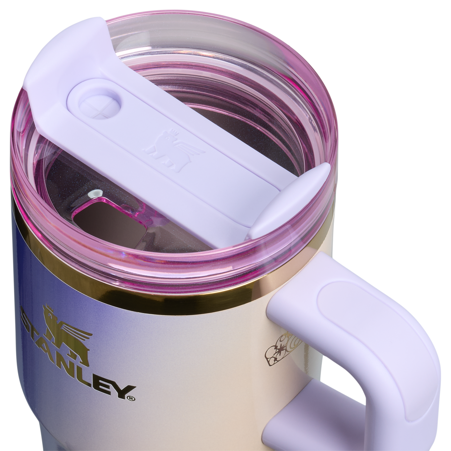 Splash-Resistant FlowState The Wicked for Good Quencher H2.0 Flowstate Tumbler D247R - FlowState 3-Position Lid Insulated Travel Mug Detail
