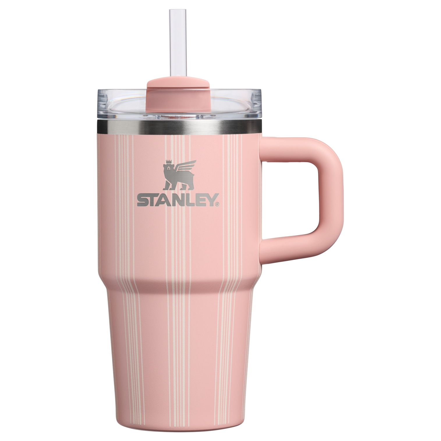 Large Capacity The Quencher H2.0 Flowstate Tumbler D344H - Double-Wall Vacuum Insulated Travel Tumbler with Straw - Peach Rose Picnic Stripe