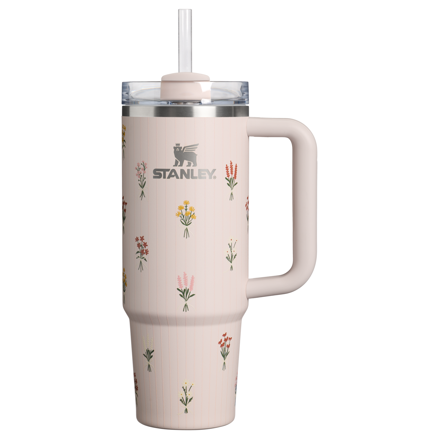 Insulated Travel The Quencher H2.0 Flowstate Tumbler D363L - FlowState 3-Position Lid Insulated Travel Mug - Rose Quartz Bouquets
