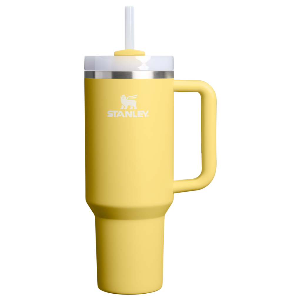Insulated Travel The Quencher H2.0 Flowstate Tumbler  | Stanley Create D332L - Premium Stainless Steel Straw Cup for All-Day Hydration - Daffodil
