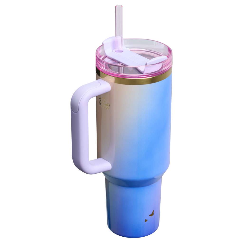 Insulated Travel The Wicked for Good Quencher H2.0 Flowstate Tumbler D245R - Double-Wall Vacuum Insulated Travel Tumbler with Straw Detail