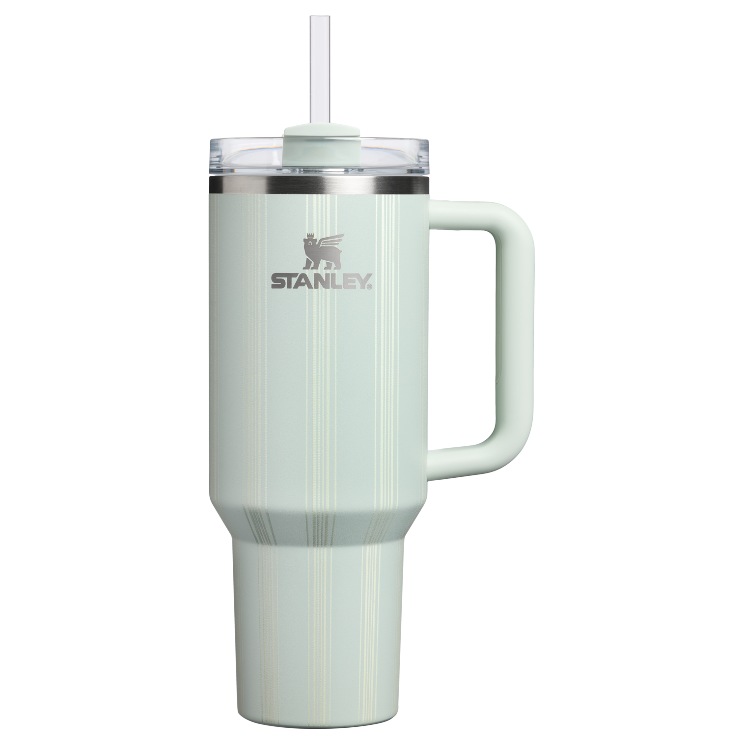 Insulated Travel The Quencher H2.0 Flowstate Tumbler D342C - FlowState 3-Position Lid Insulated Travel Mug - Mist Picnic Stripe