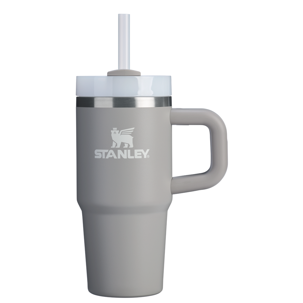 Splash-Resistant FlowState The Quencher H2.O Flowstate Tumbler D068Z - Double-Wall Vacuum Insulated Travel Tumbler with Straw - Ash
