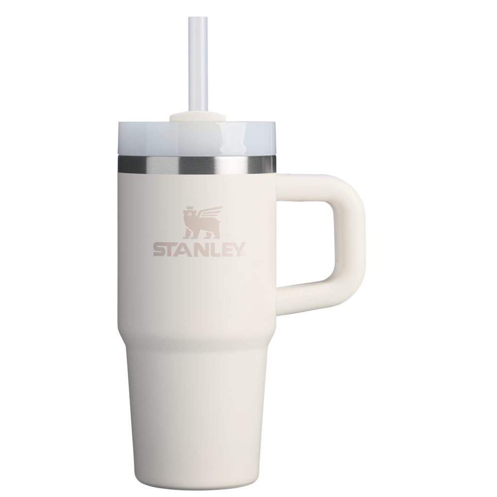 Splash-Resistant FlowState The Quencher H2.O Flowstate Tumbler | Stanley Create D291F - 40oz Large Capacity Car-Cup Friendly Quencher - Cream 2.0