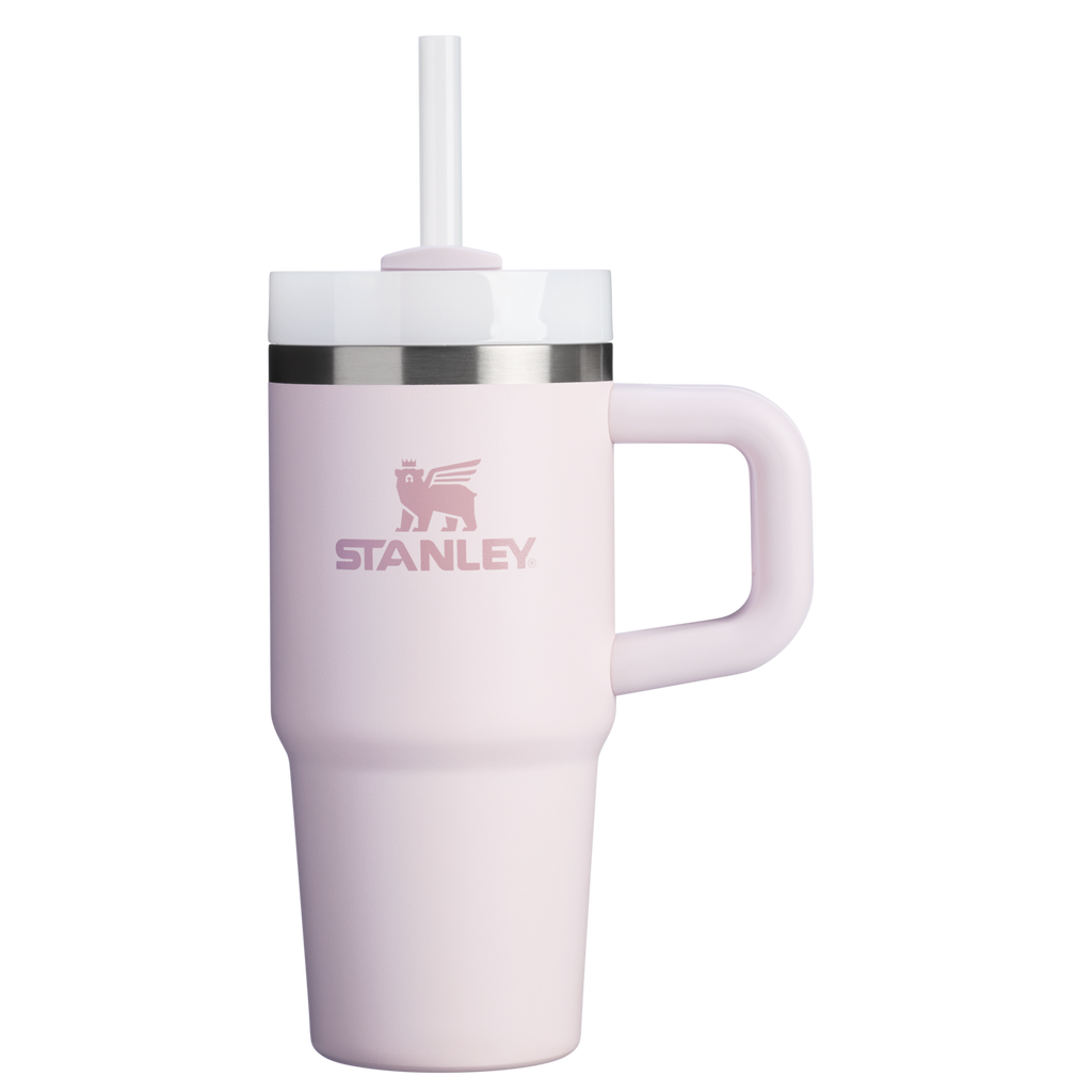 Splash-Resistant FlowState The Quencher H2.O Flowstate Tumbler D068Z - Double-Wall Vacuum Insulated Travel Tumbler with Straw - Rose Quartz 2.0