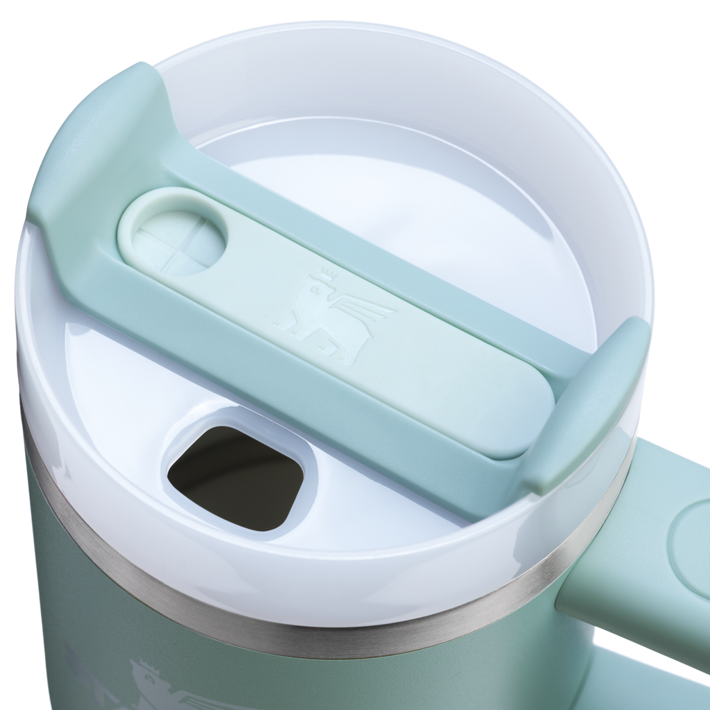 Splash-Resistant FlowState The Quencher H2.O Flowstate Tumbler | Stanley Create D291F - 40oz Large Capacity Car-Cup Friendly Quencher Detail