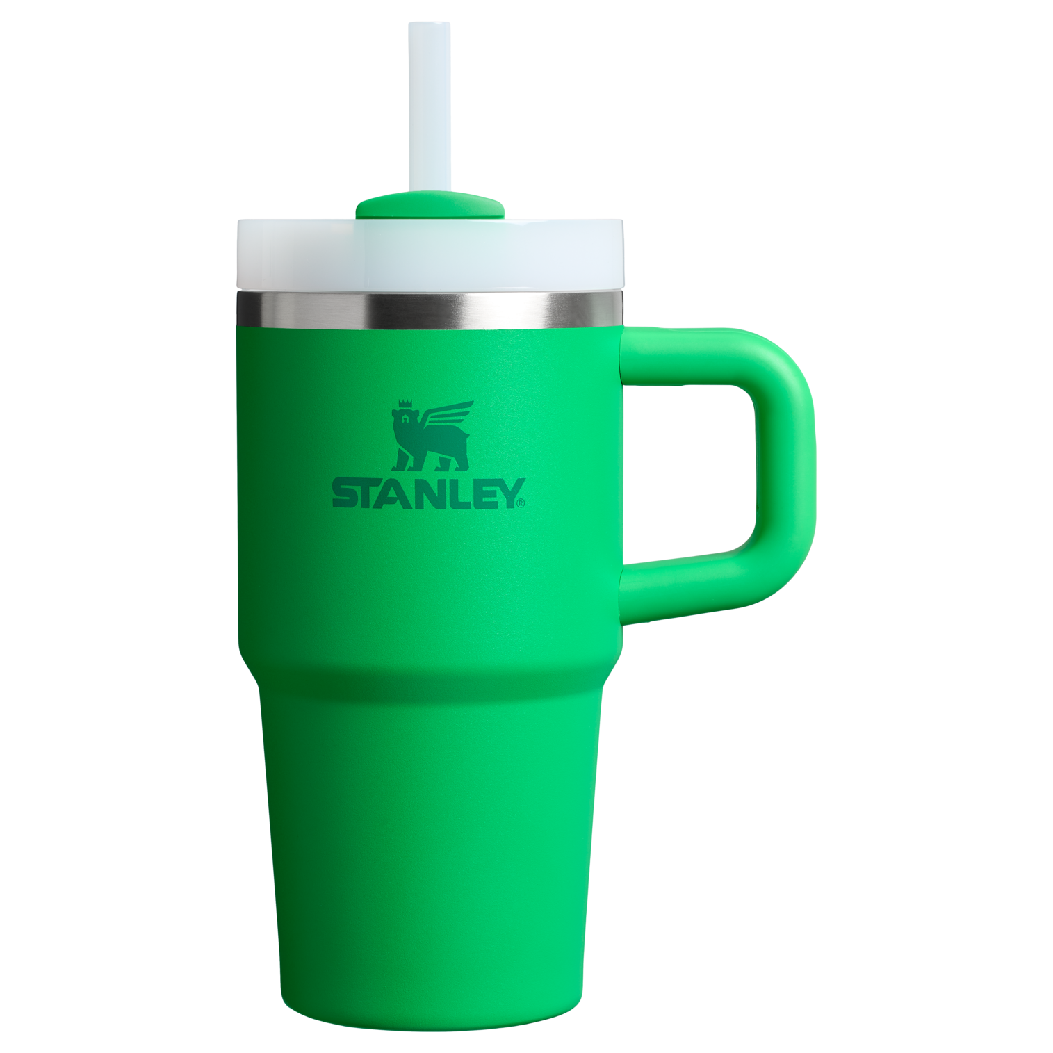 Double-Wall Vacuum The Quencher H2.O Flowstate Tumbler with Handle | Stanley Create D309N - Double-Wall Vacuum Insulated Travel Tumbler with Straw Detail