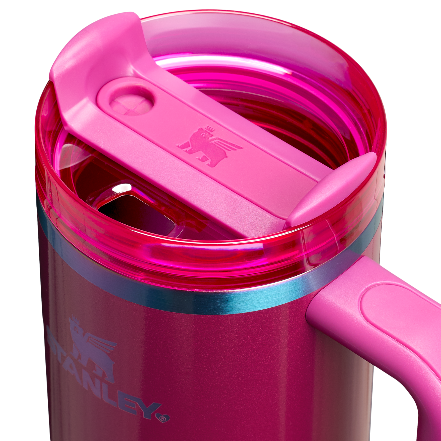 Splash-Resistant FlowState The Quencher H2.0 Flowstate Tumbler D051L - FlowState 3-Position Lid Insulated Travel Mug Detail