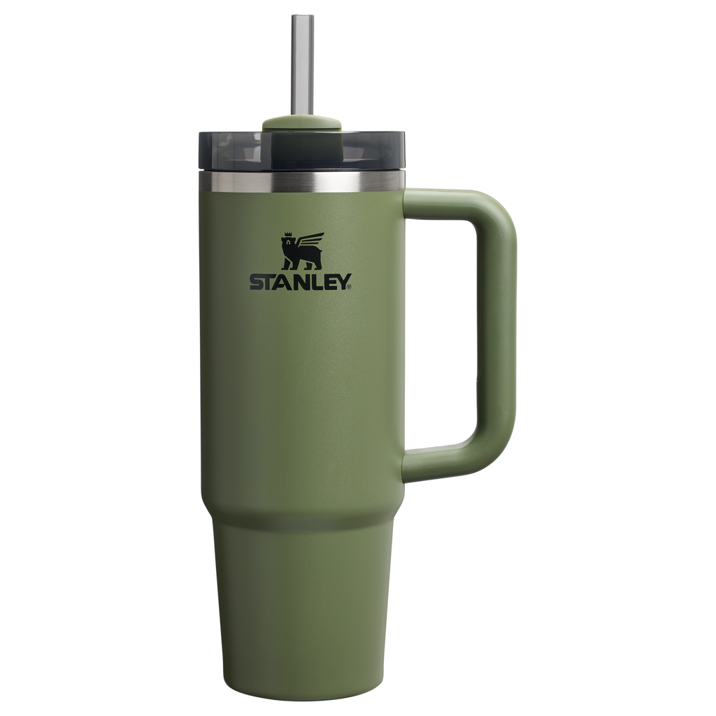 Double-Wall Vacuum The Quencher H2.0 Flowstate Tumbler | Stanley Create D331C - Double-Wall Vacuum Insulated Travel Tumbler with Straw - Dried Pine
