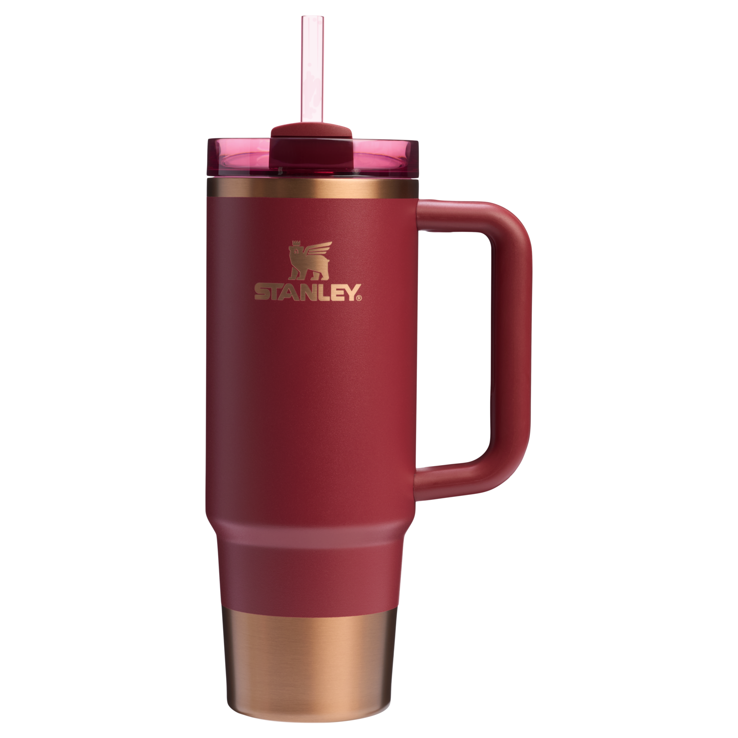 Double-Wall Vacuum The Quencher H2.0 Flowstate Tumbler | Stanley Create D331C - Double-Wall Vacuum Insulated Travel Tumbler with Straw Detail