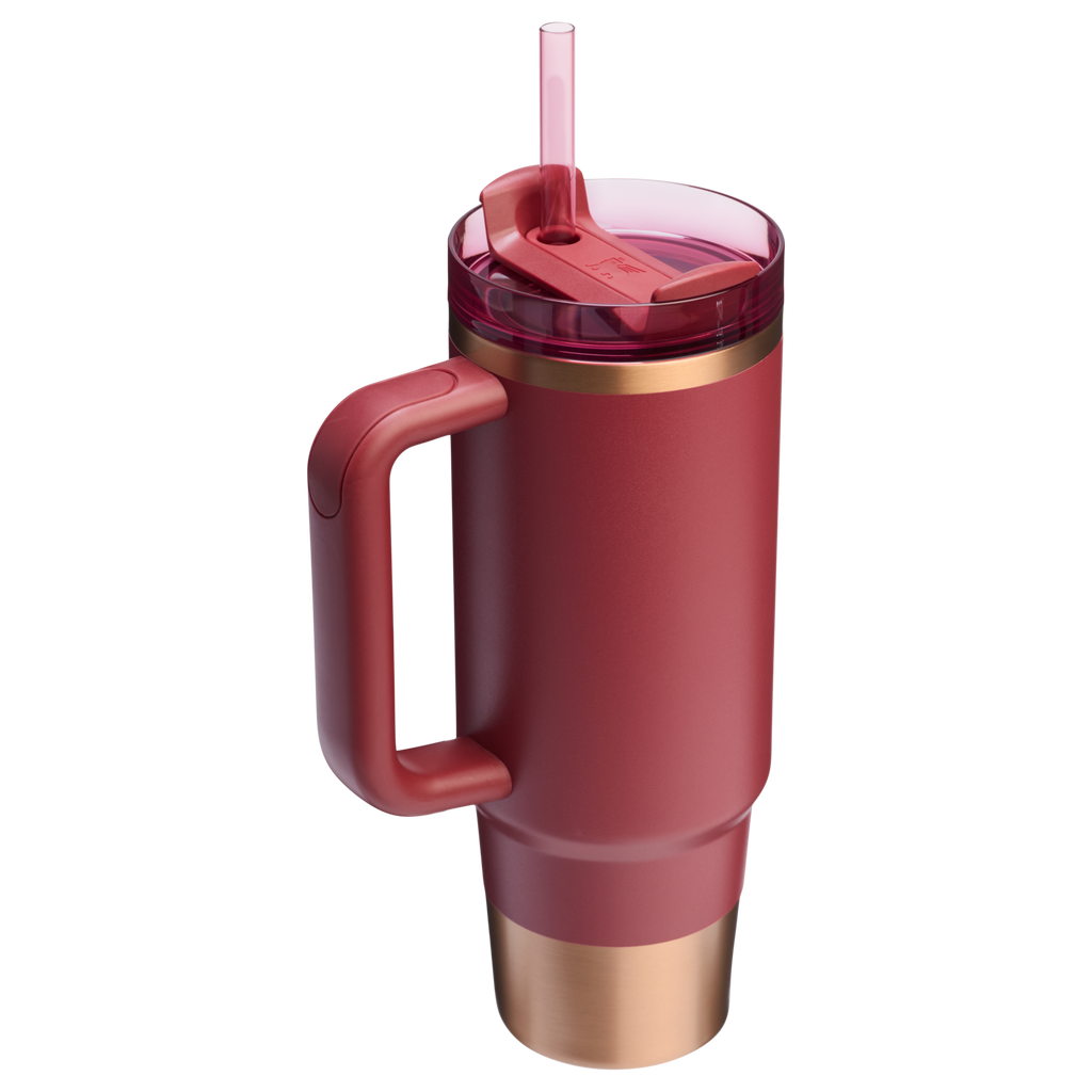 Double-Wall Vacuum The Quencher H2.0 Flowstate Tumbler | Stanley Create D331C - Double-Wall Vacuum Insulated Travel Tumbler with Straw Detail