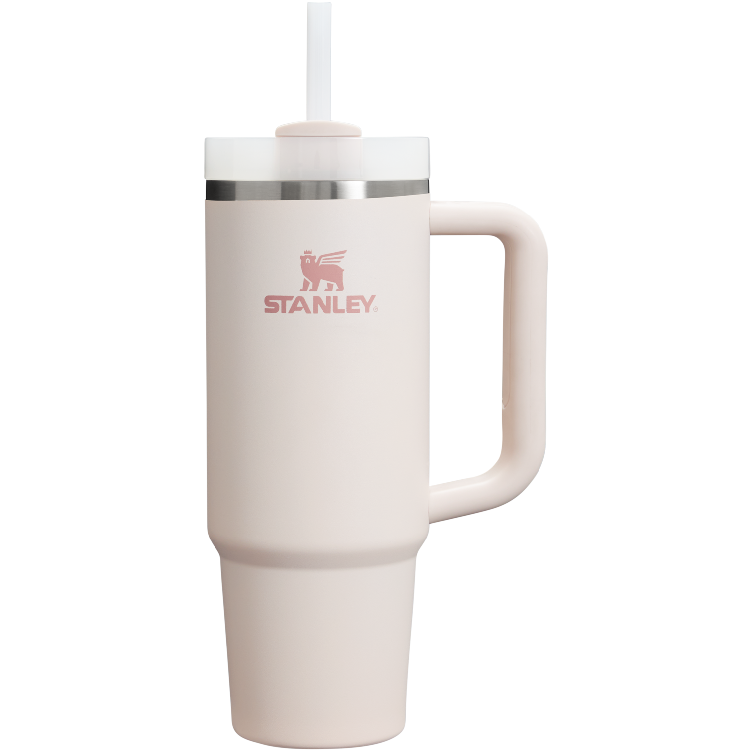 Double-Wall Vacuum The Quencher H2.0 Flowstate Tumbler | Stanley Create D331C - Double-Wall Vacuum Insulated Travel Tumbler with Straw - Rose Quartz 2.0