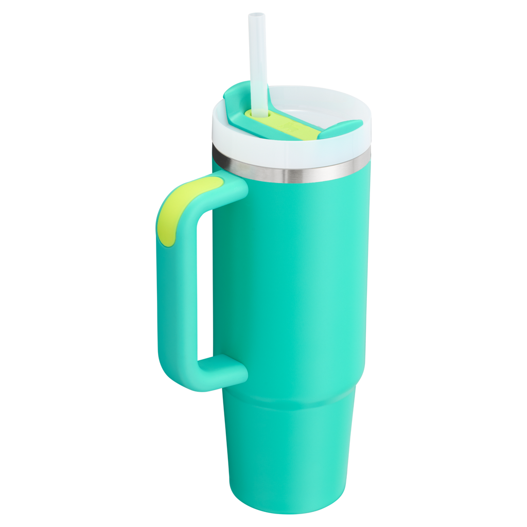 Double-Wall Vacuum The Quencher H2.0 Flowstate Tumbler | Stanley Create D331C - Double-Wall Vacuum Insulated Travel Tumbler with Straw Detail