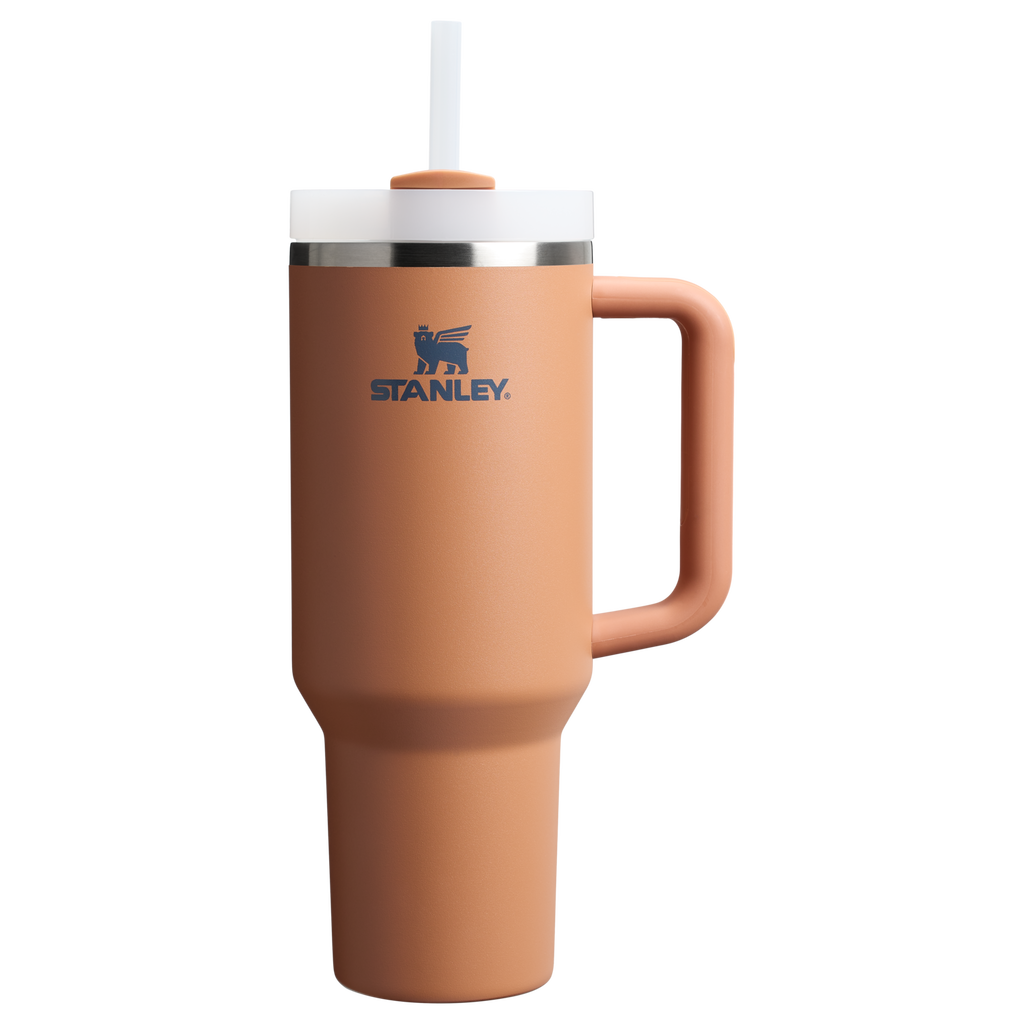 Insulated Travel The Quencher H2.0 Flowstate Tumbler  | Stanley Create D332L - Premium Stainless Steel Straw Cup for All-Day Hydration - Toast
