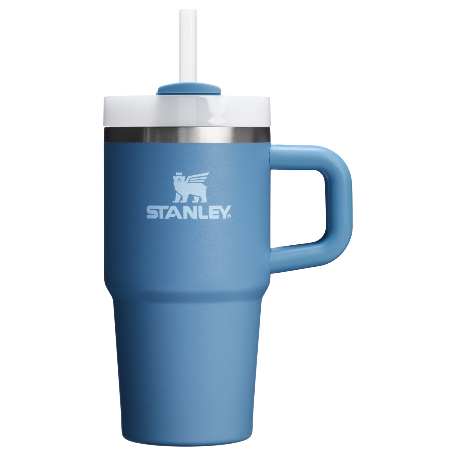 Double-Wall Vacuum The Quencher H2.O Flowstate Tumbler with Handle | Stanley Create D309N - Double-Wall Vacuum Insulated Travel Tumbler with Straw Detail