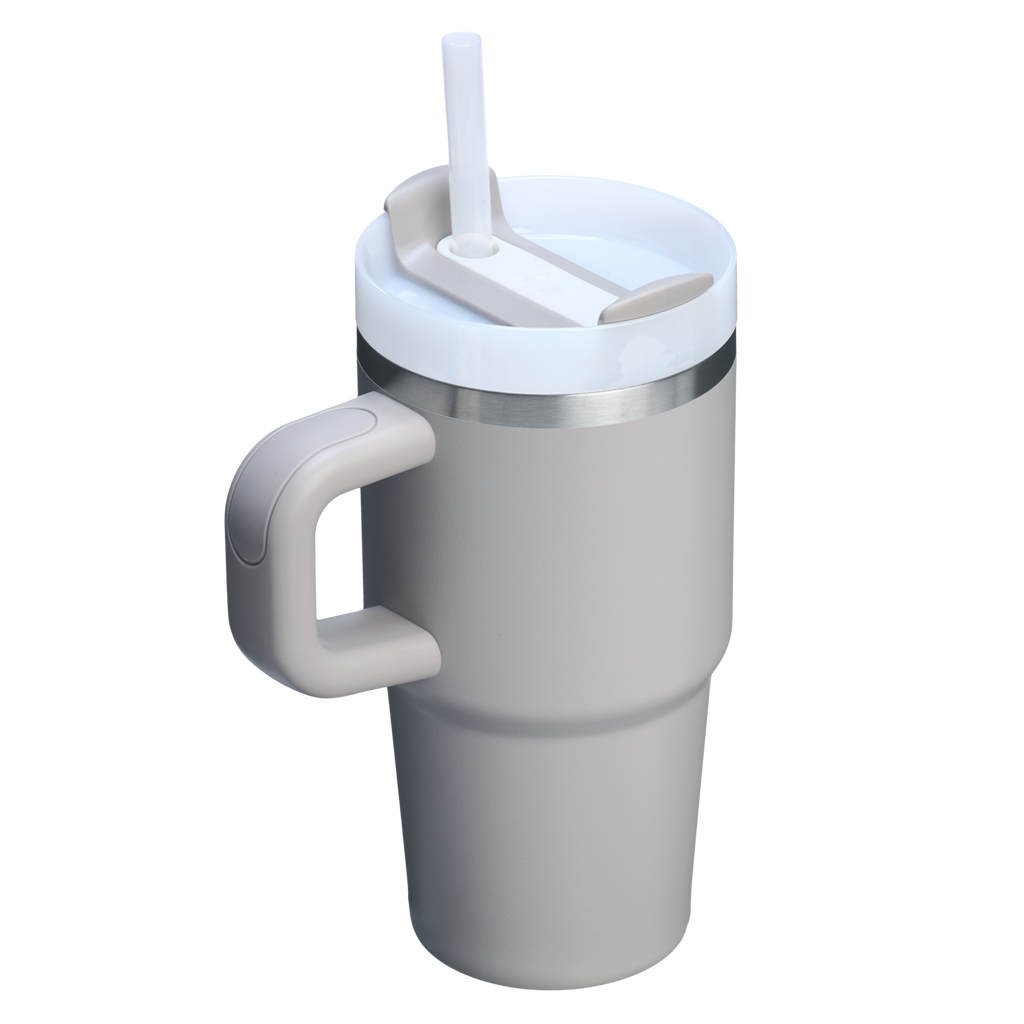 Double-Wall Vacuum The Quencher H2.O Flowstate Tumbler with Handle | Stanley Create D309N - Double-Wall Vacuum Insulated Travel Tumbler with Straw Detail