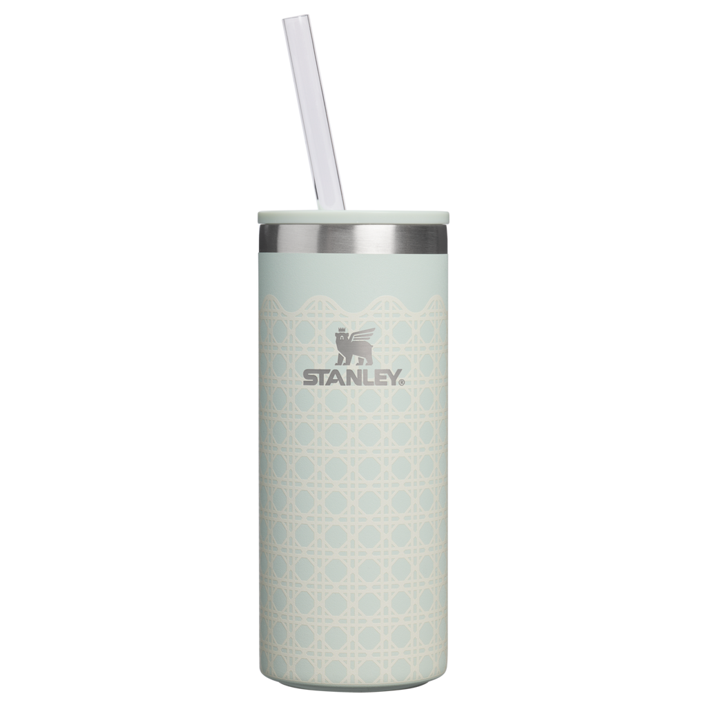Premium All-Weather The Everyday Slim Can Cooler Cup D350R - Julienne Series Portable Picnic Chiller Tote - Mist Rattan