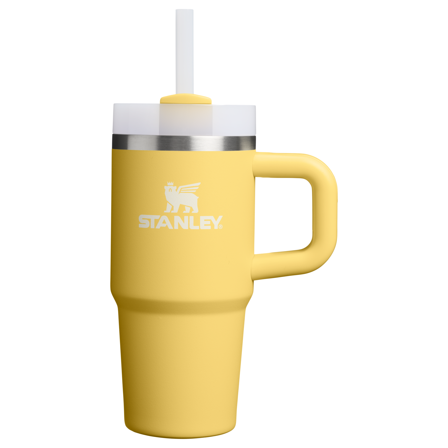 Splash-Resistant FlowState The Quencher H2.O Flowstate Tumbler D068Z - Double-Wall Vacuum Insulated Travel Tumbler with Straw - Daffodil